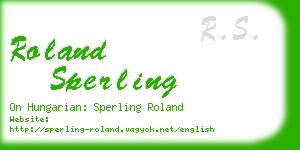 roland sperling business card